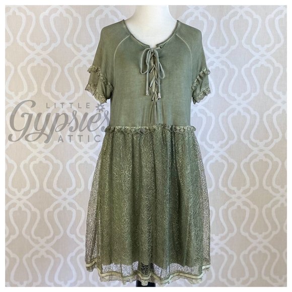 POL Sophia Little Green Dress - Picture 3 of 15